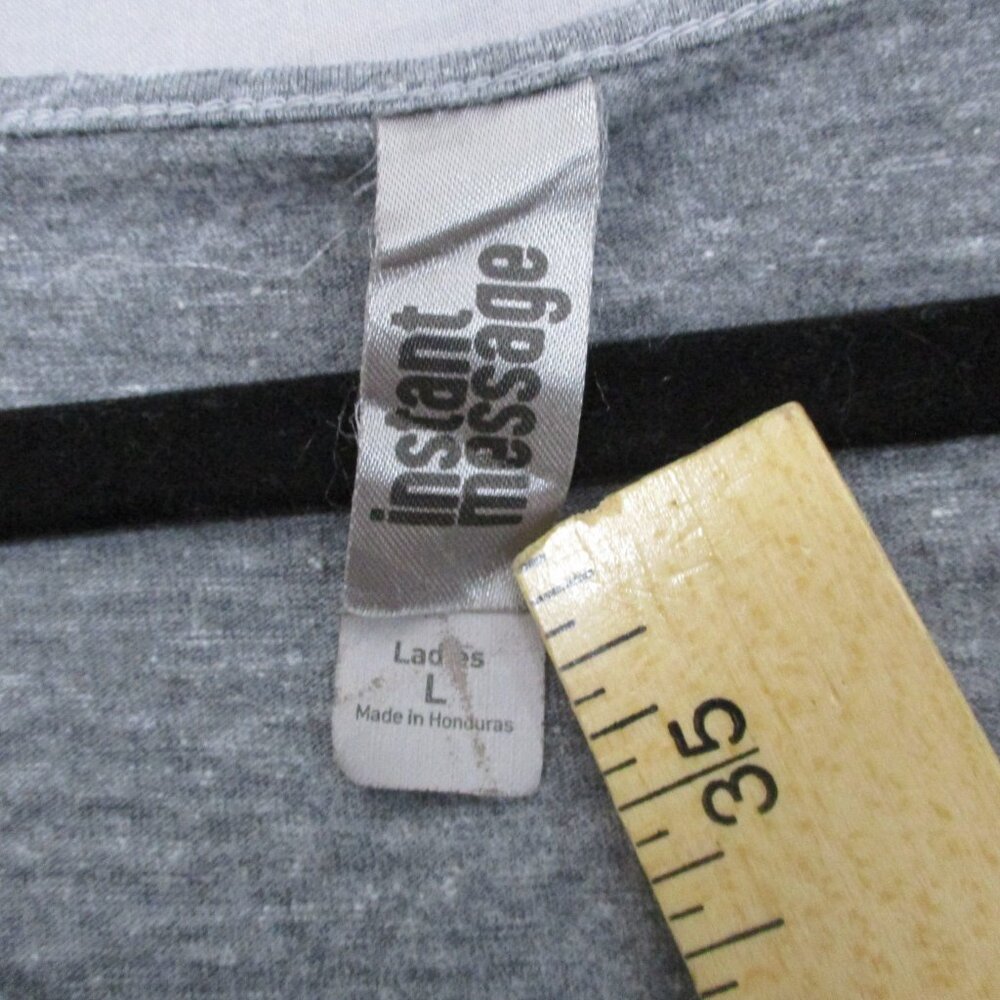Instant Message Maternity Long Sleeve Peanut Graphic Shirt Gray Women Size | L - Picture 4 of 10